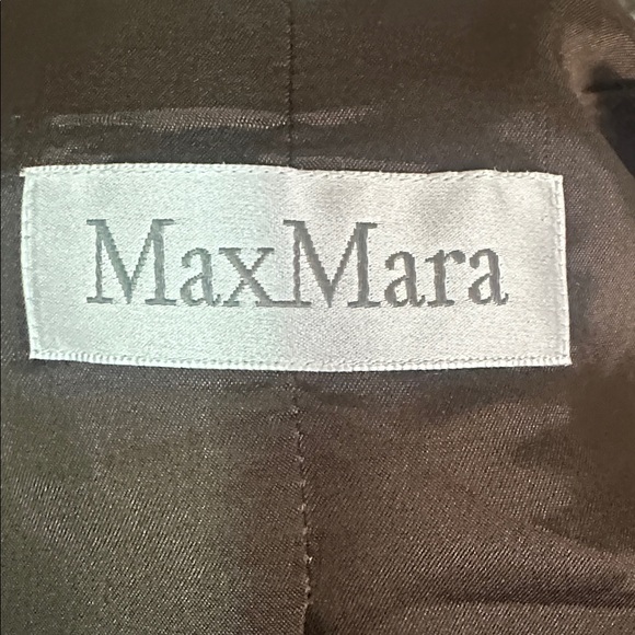 MAXMARA LUXURY BROWN ONE BUTTON BLAZER JACKET 4 EXCELLENT - Picture 2 of 6